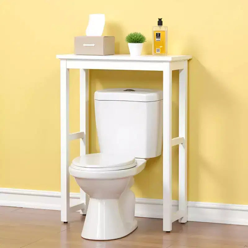 Over The Toilet Etagere White Wood