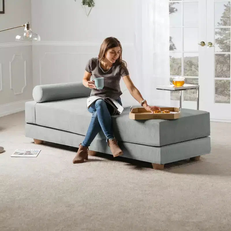 Daybed Fold-Out Queen-Size Sleeper Microvelvet