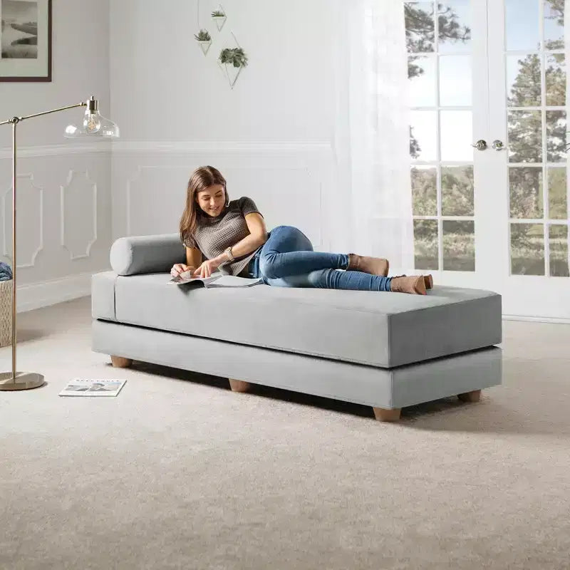 Daybed Fold-Out Queen-Size Sleeper Microvelvet