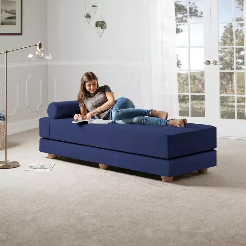 Daybed Fold-Out Queen-Size Sleeper Microvelvet