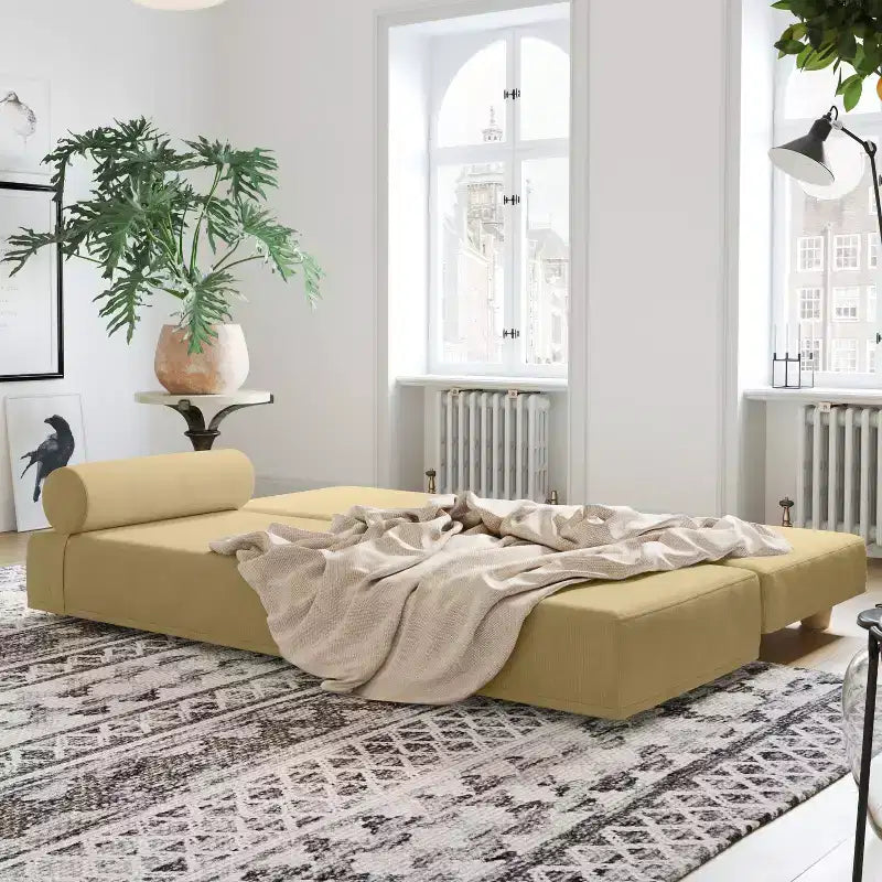 Daybed Fold-Out Queen-Size Sleeper Microvelvet