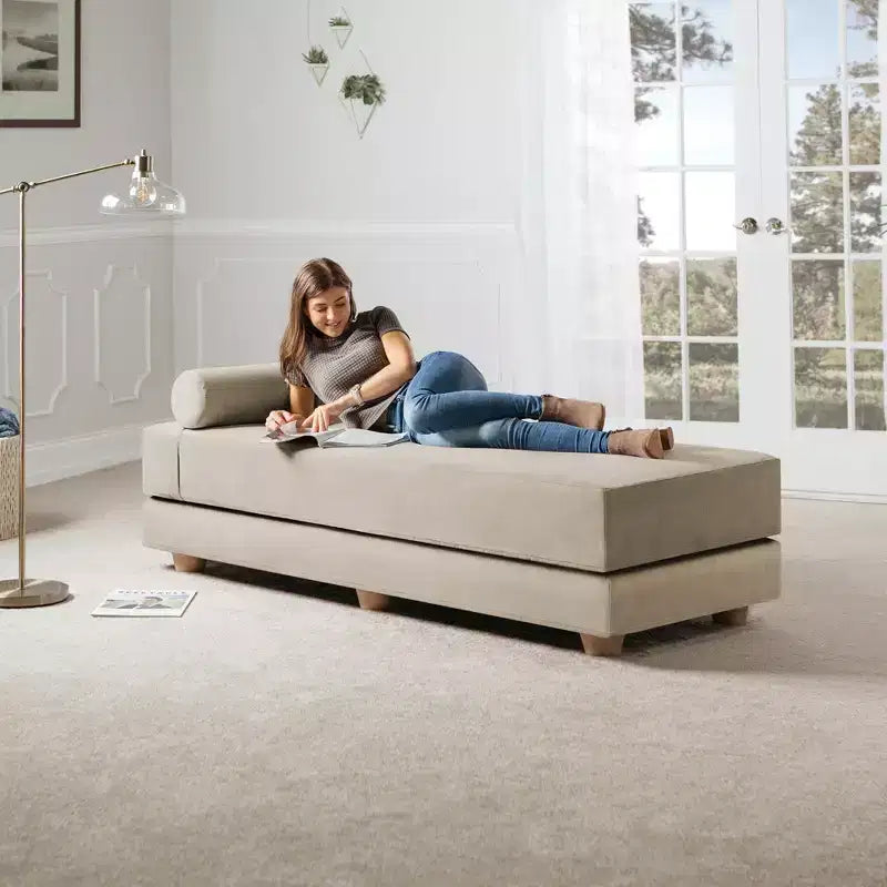 Daybed Fold-Out Queen-Size Sleeper Microvelvet