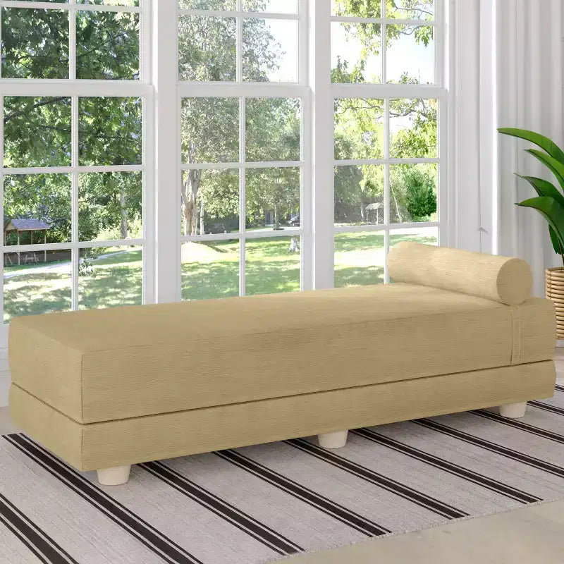 Daybed Fold-Out Queen-Size Sleeper Microvelvet