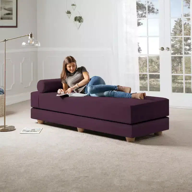Daybed Fold-Out Queen-Size Sleeper Microvelvet