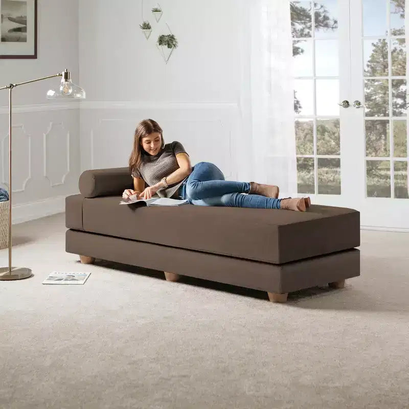 Daybed Fold-Out Queen-Size Sleeper Microvelvet