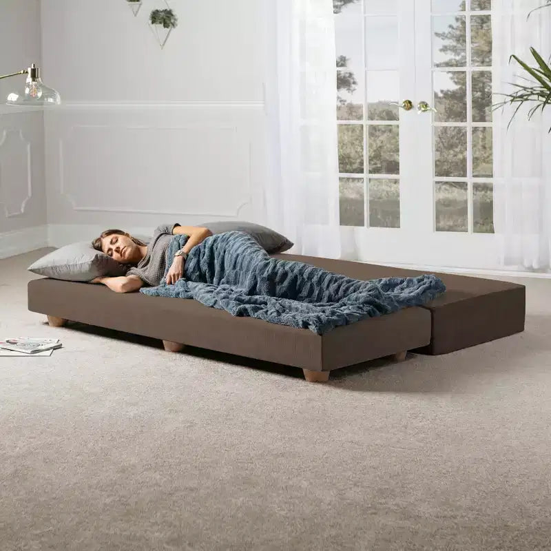 Daybed Fold-Out Queen-Size Sleeper Microvelvet