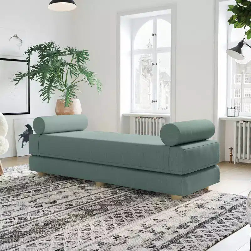 Daybed Fold-Out Queen-Size Sleeper Microvelvet