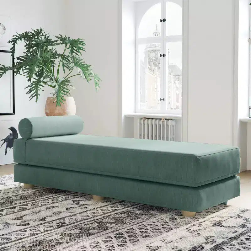 Daybed Fold-Out Queen-Size Sleeper Microvelvet