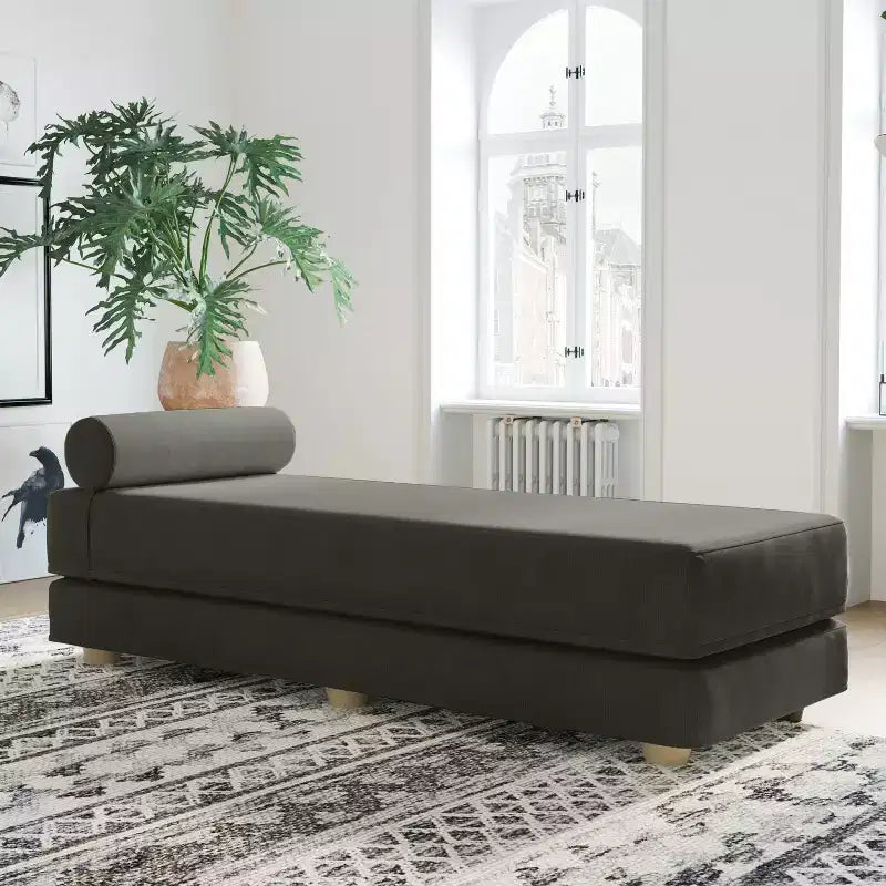 Daybed Fold-Out Queen-Size Sleeper Microvelvet