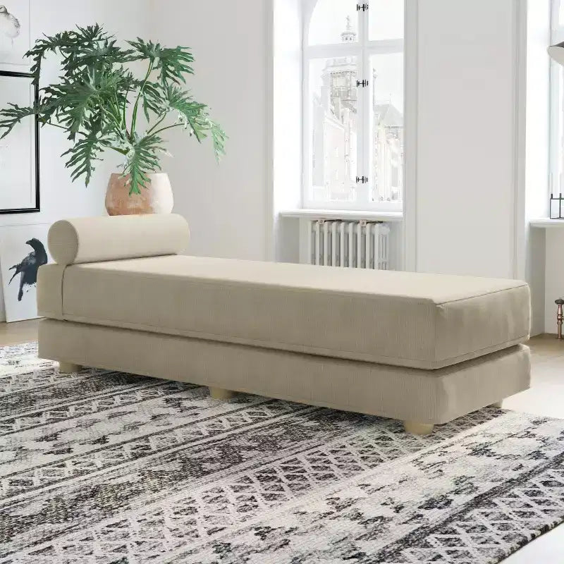 Daybed Fold-Out Queen-Size Sleeper Microvelvet