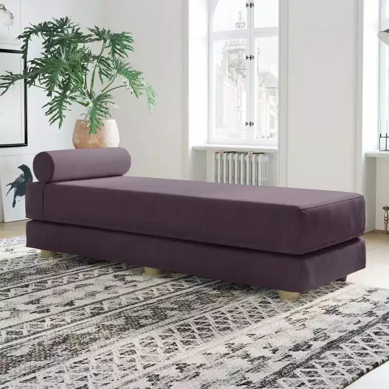 Daybed Fold-Out Queen-Size Sleeper Microvelvet