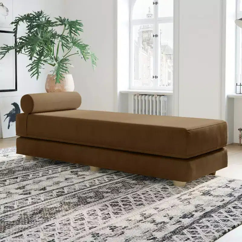 Daybed Fold-Out Queen-Size Sleeper Microvelvet