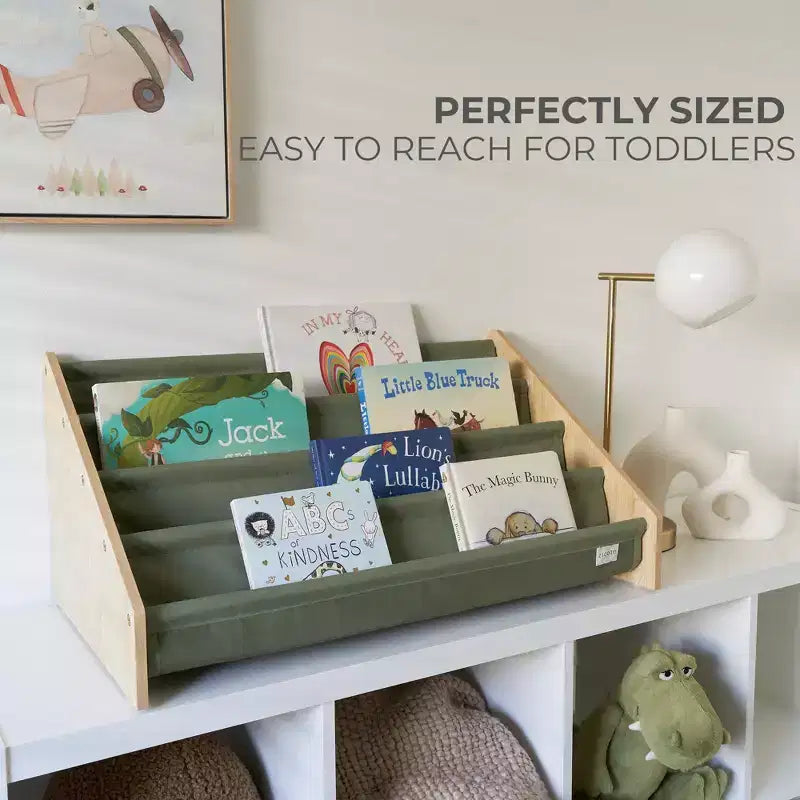 Kids Bookshelf Decorative Nursery Organizer for Playrooms and Bedrooms