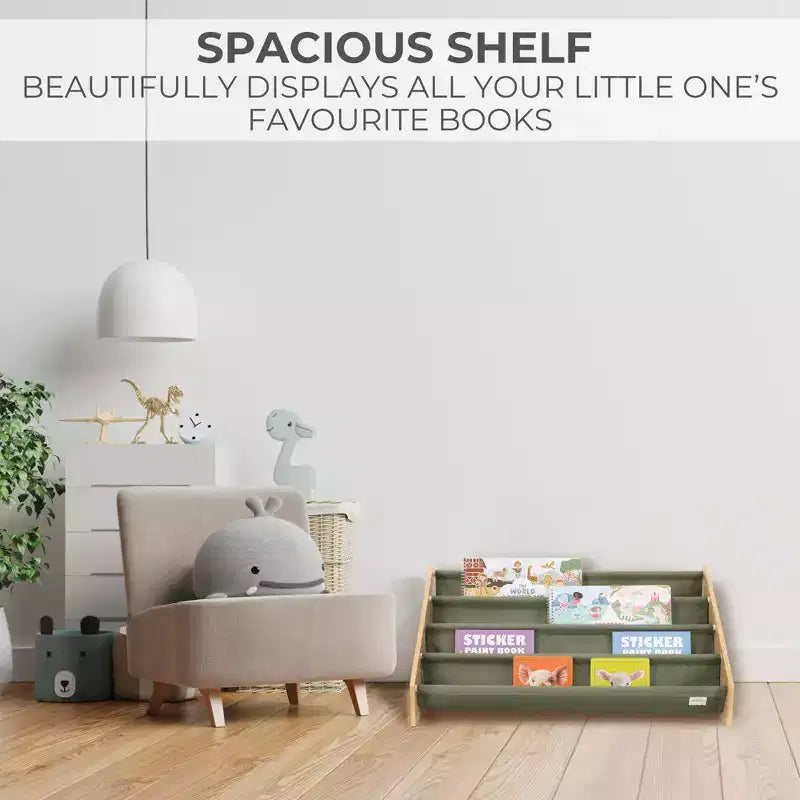 Kids Bookshelf Decorative Nursery Organizer for Playrooms and Bedrooms