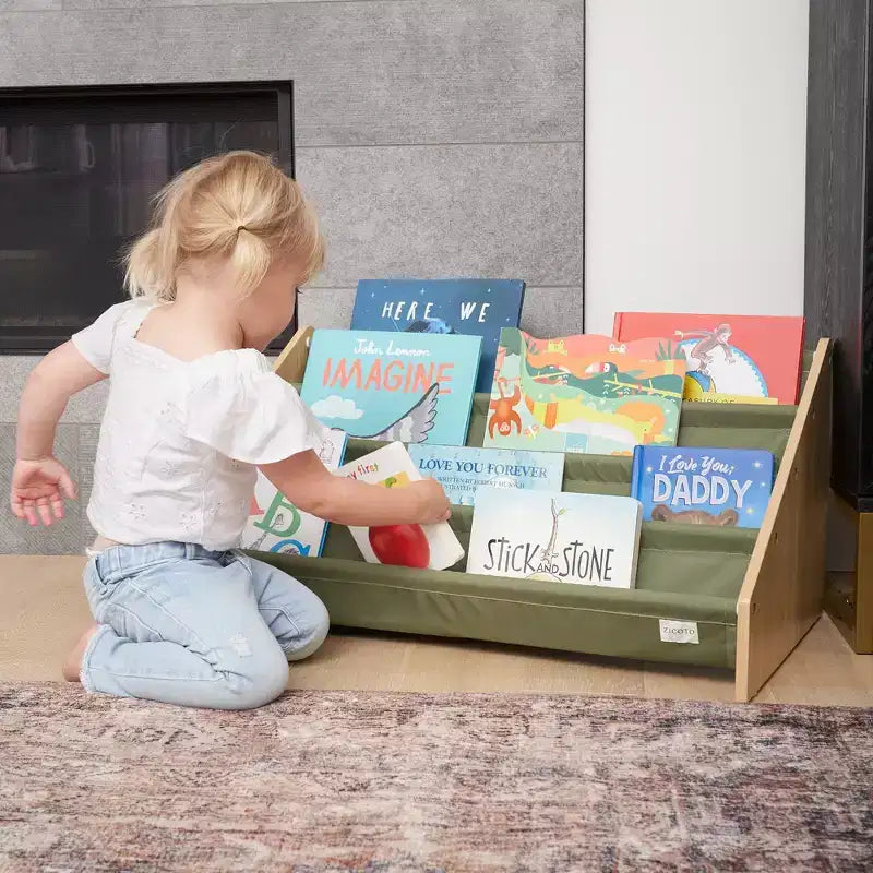 Kids Bookshelf Decorative Nursery Organizer for Playrooms and Bedrooms