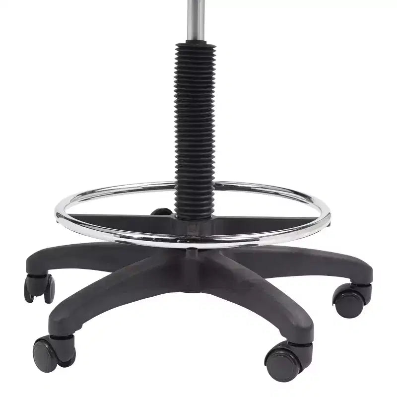 22"-32" Adjustable Height Polyurethane Task Chair Swivel Lumbar Support Wheels
