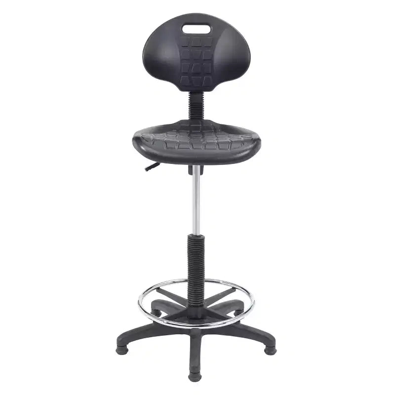 22"-32" Adjustable Height Polyurethane Task Chair Swivel Lumbar Support Wheels