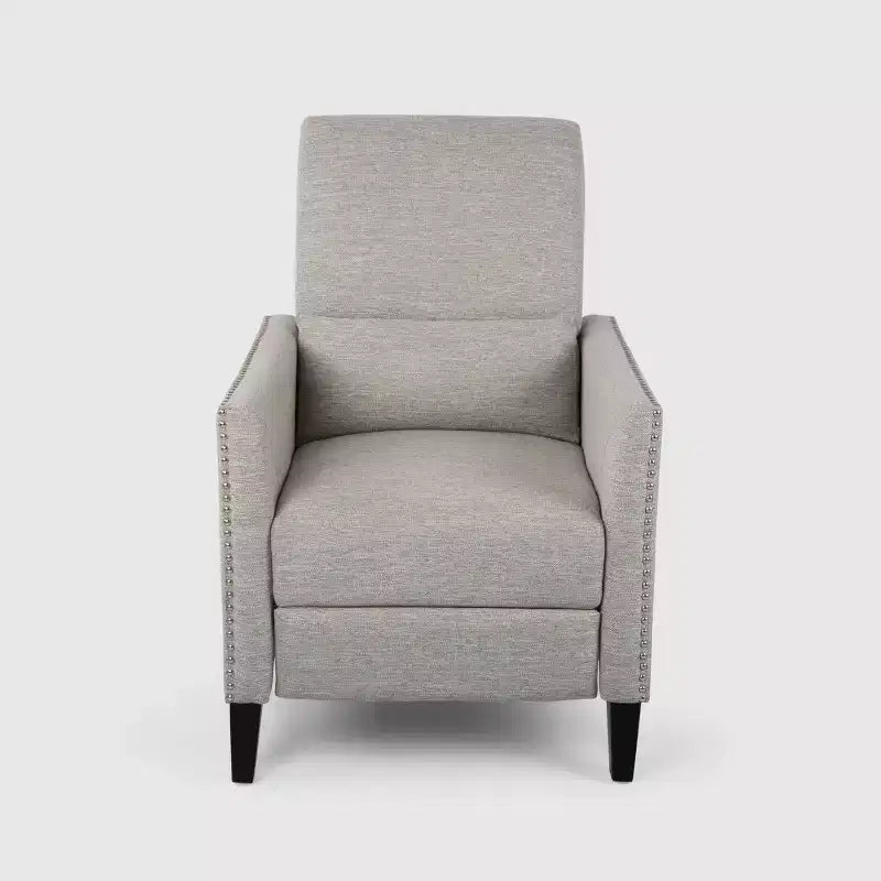 Contemporary Push Back Recliner Polyester Upholstery