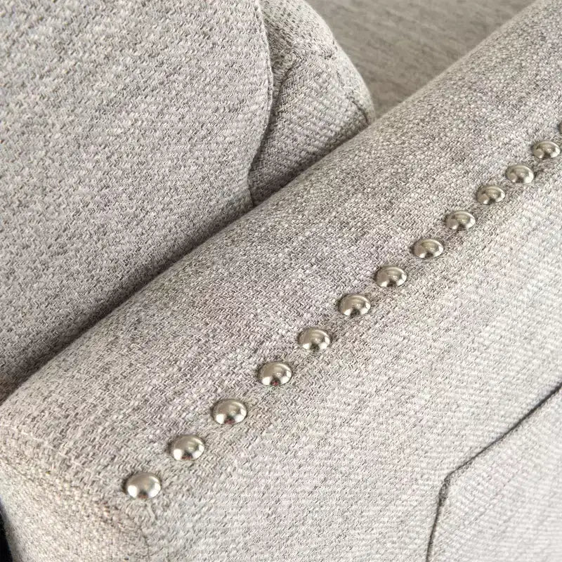 Contemporary Push Back Recliner Polyester Upholstery