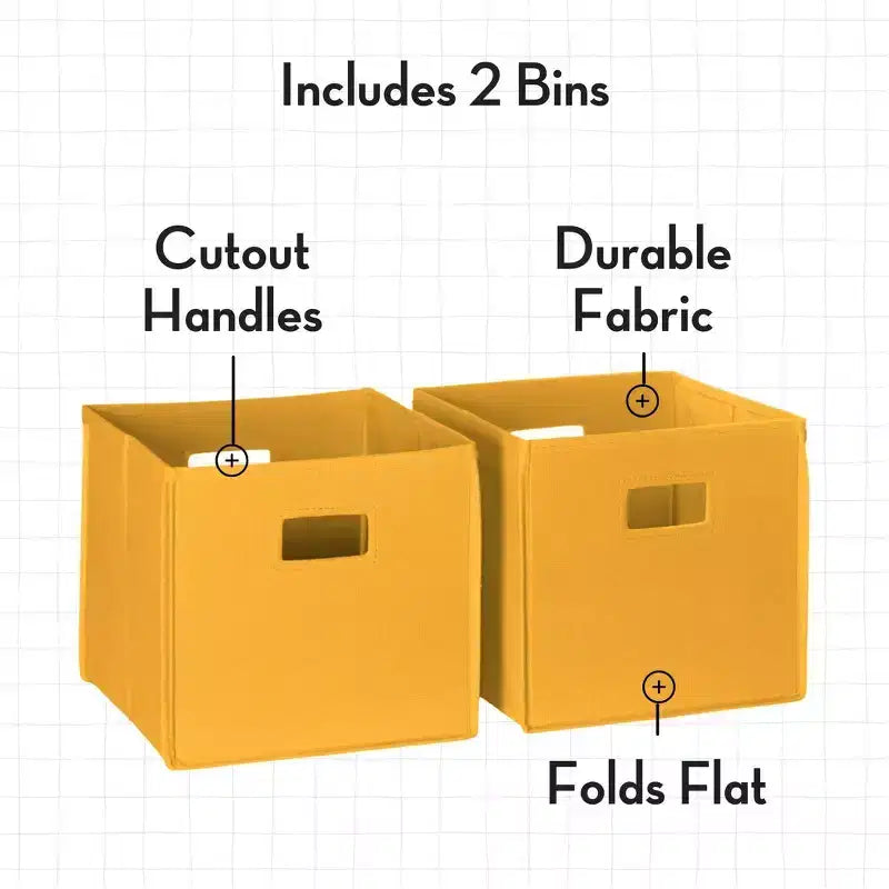 Kids Bookshelf and Toy Organizer Tower 3 Cubbies 6 Bookracks White with 2 Fabric Bins