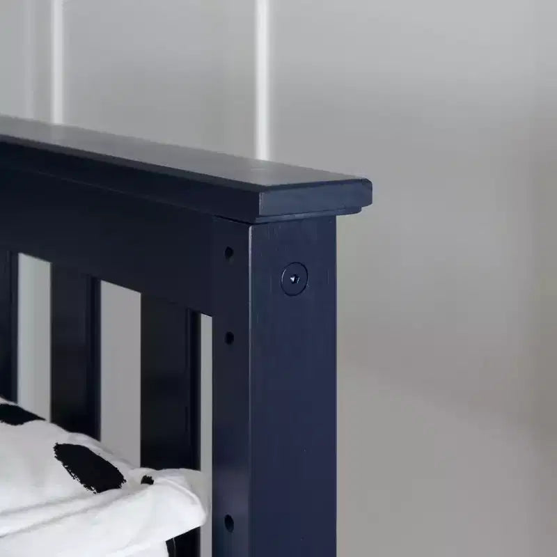 Twin over Twin Low Bunk Bed with Play Curtains