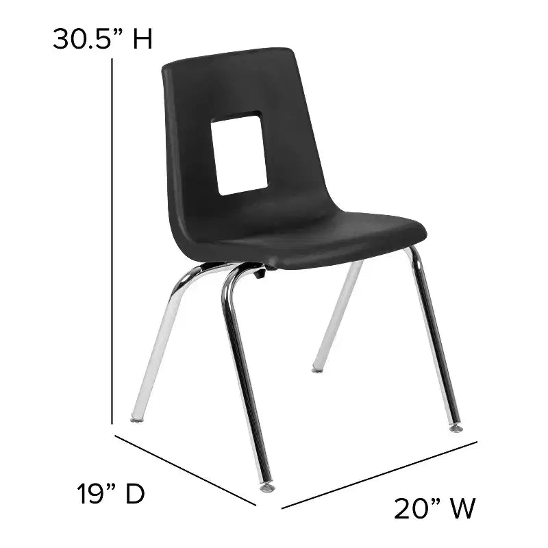 Student Stack School Chair 18" Polypropylene Stackable