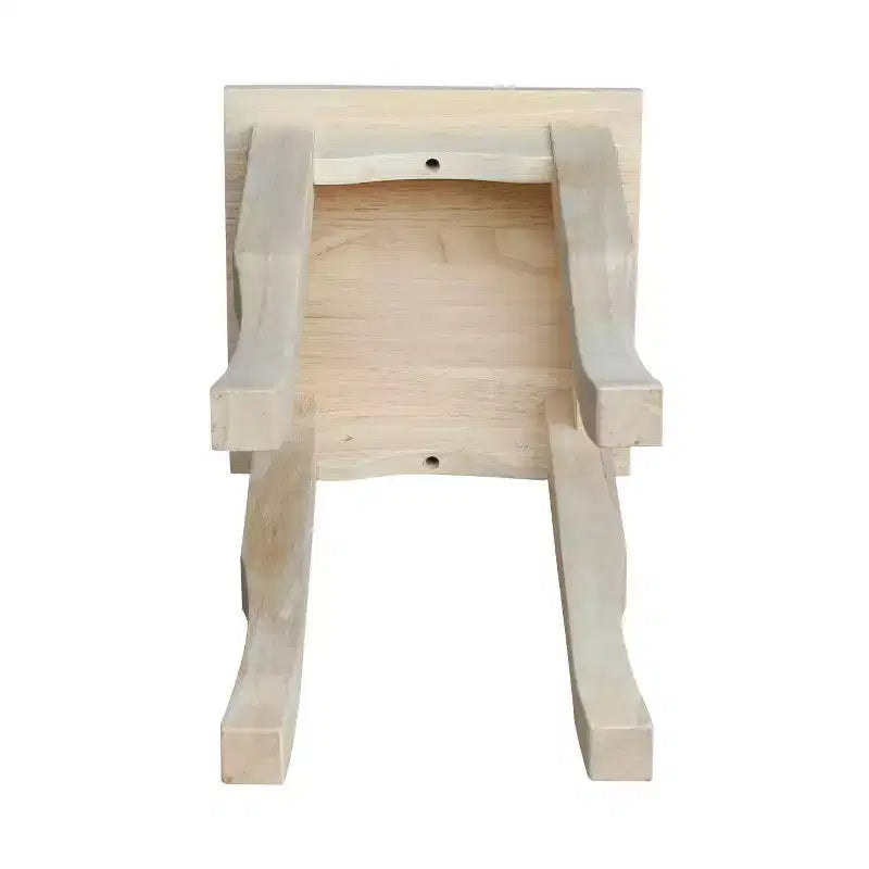 Tea Table Unfinished Hardwood Tapered Legs