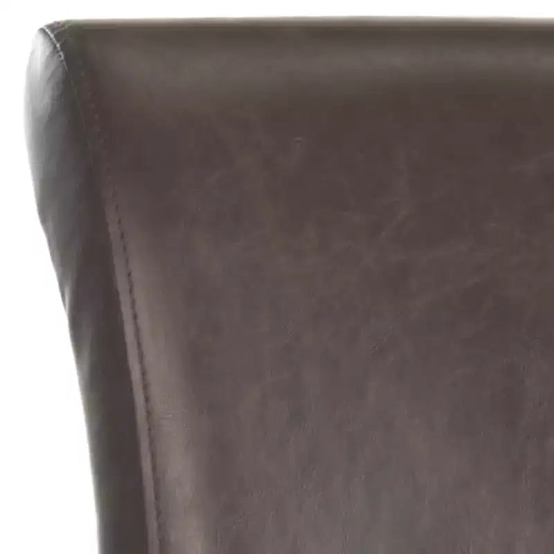 Counter Stool with Curved Back Birch Frame Bicast Leather