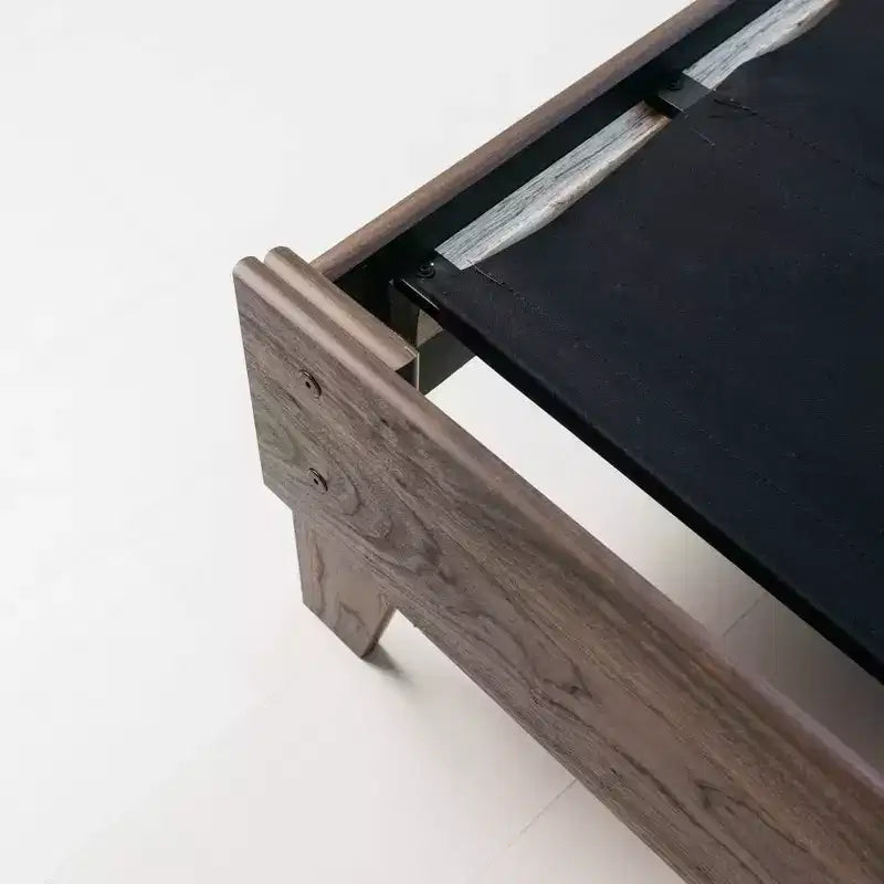 Platform Bed Mocha Natural Wood No Headboard