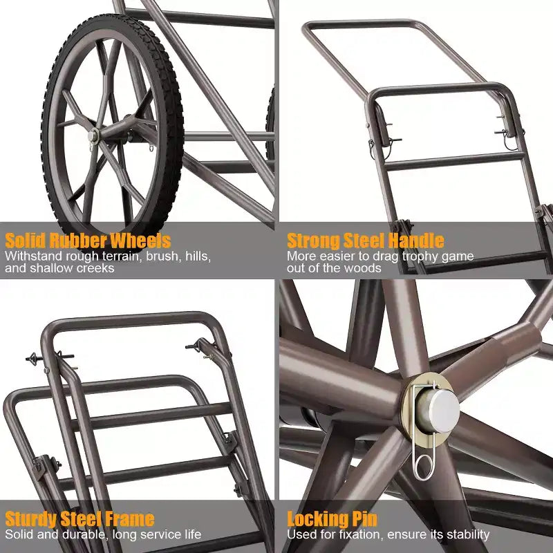 Deer Cart Game Hauler Utility Gear Dolly 500 LB
